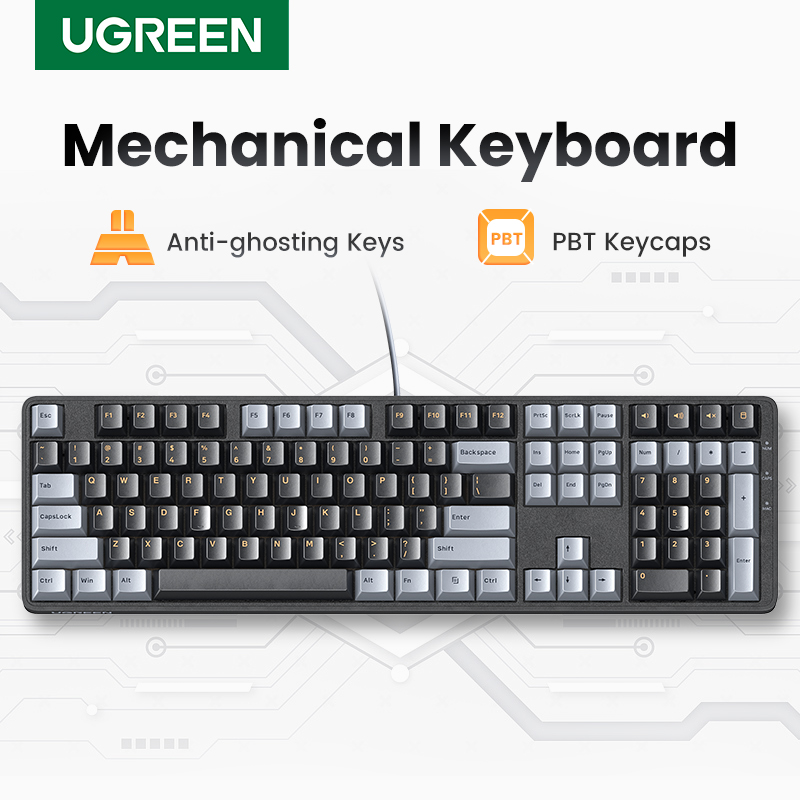 Gaming Keyboard Corsair - UGREEN Keyboard mekanis 108 PBT, Keyboard