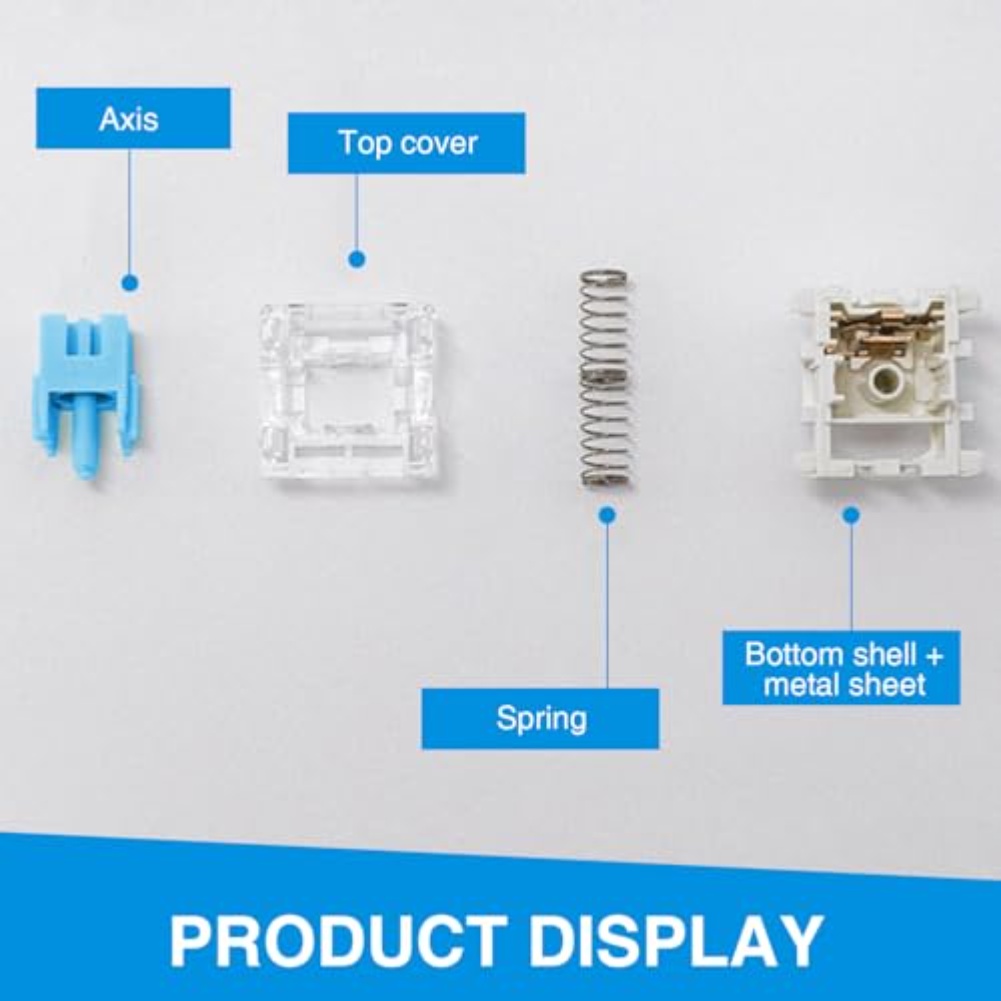 Gaming Keyboard Types - 108PCS Switch Keyboard Mekanis Taktil Biru