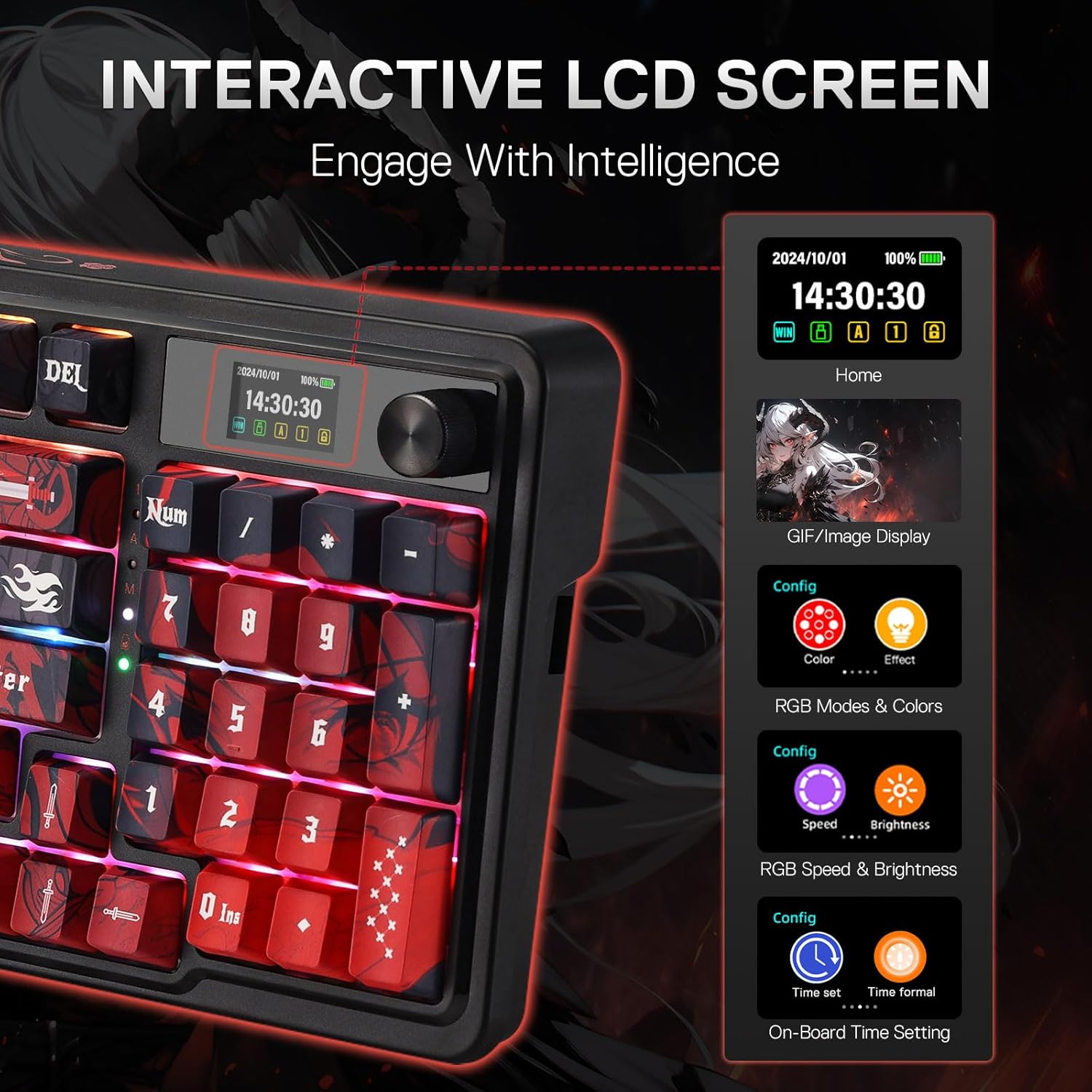 Redragon K719 PRO Layar & Keno - Gaming Keyboard Thocky ulasan dan harga