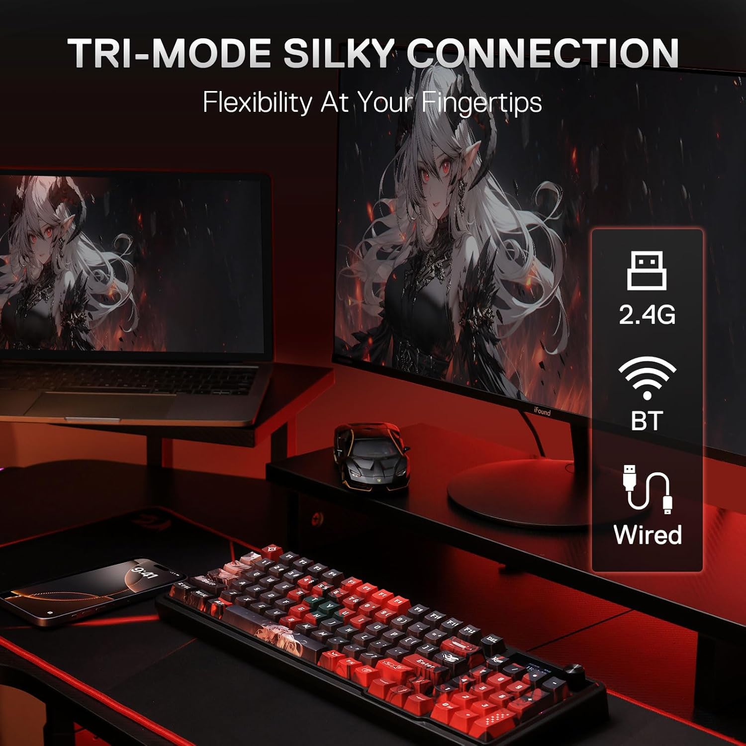 Redragon K719 PRO Layar & Keno - Gaming Keyboard Thocky ulasan dan harga