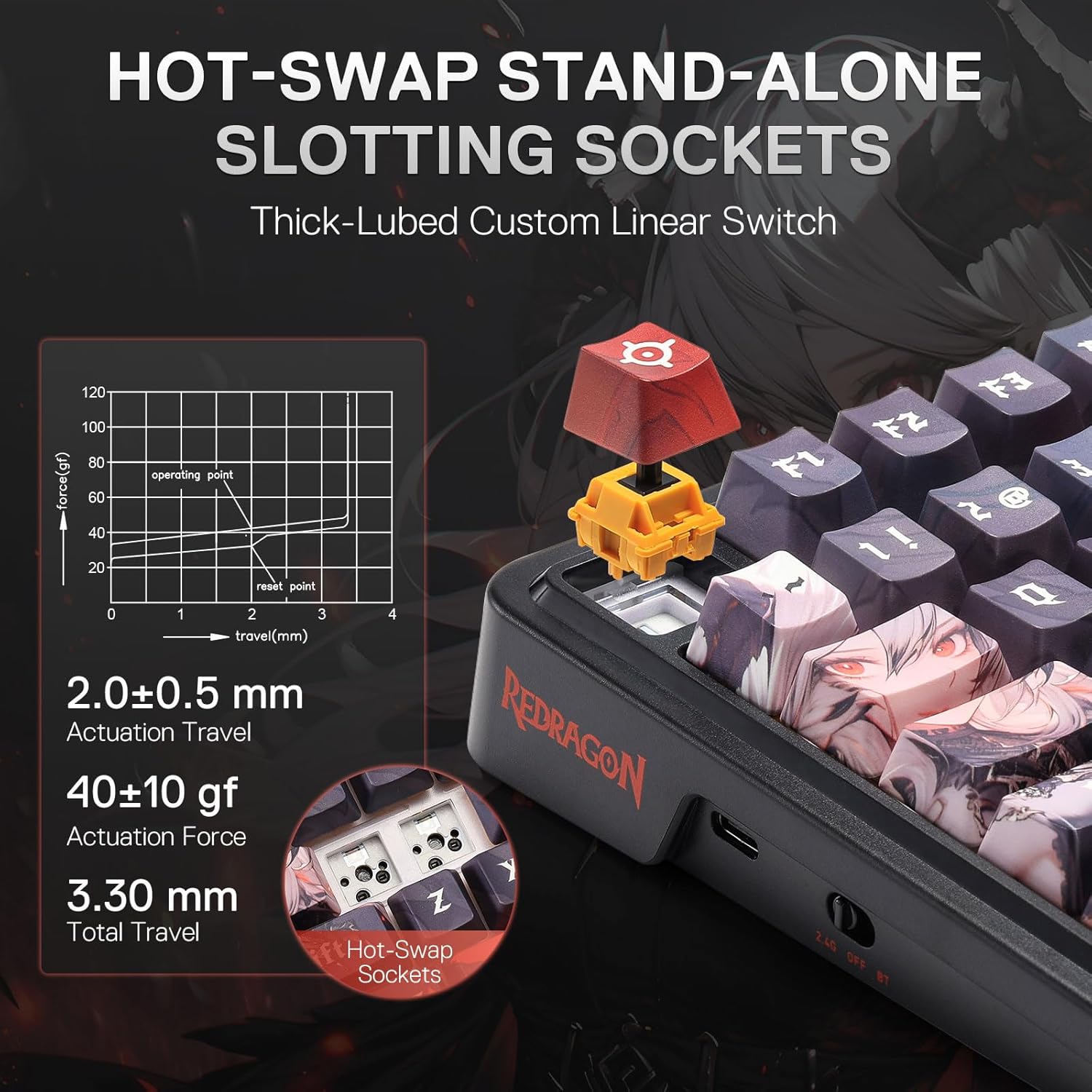 Redragon K719 PRO Layar & Keno - Gaming Keyboard Thocky ulasan dan harga