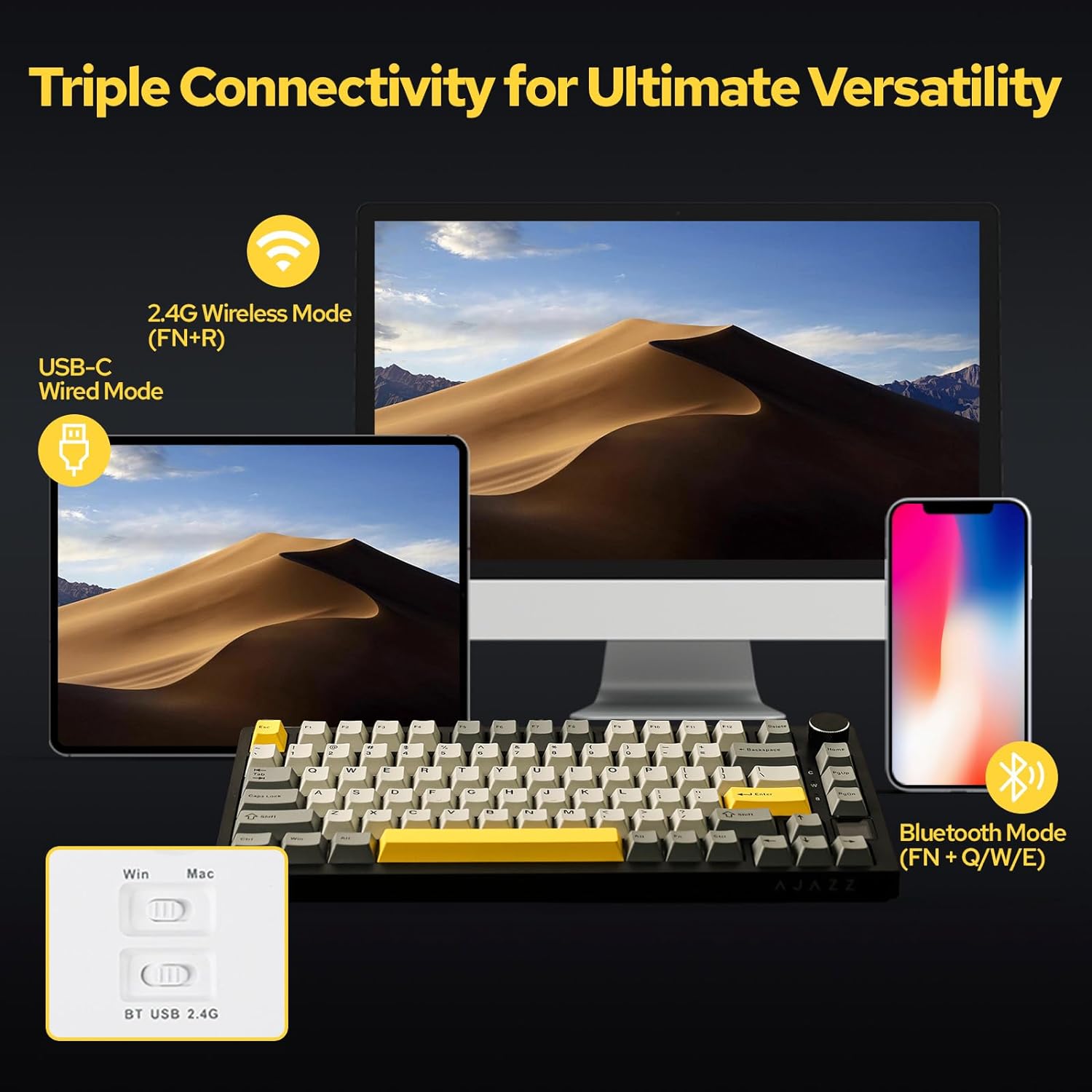 AJAZZ AK820/Pro Keyboard Mekan - Gaming Keyboard Thocky ulasan dan harga