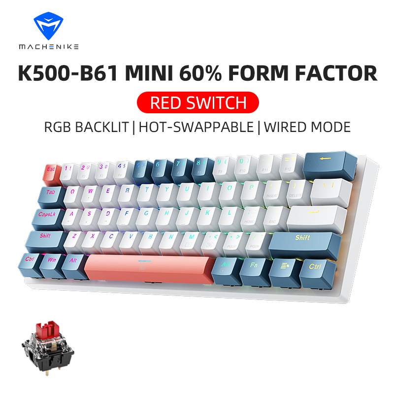 K500-B61 Machenike Mini Mechan - Gaming Keyboard Thocky ulasan dan harga