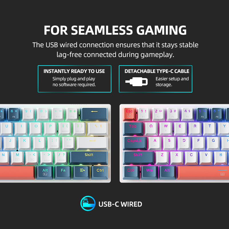 K500-B61 Machenike Mini Mechan - Gaming Keyboard Thocky ulasan dan harga
