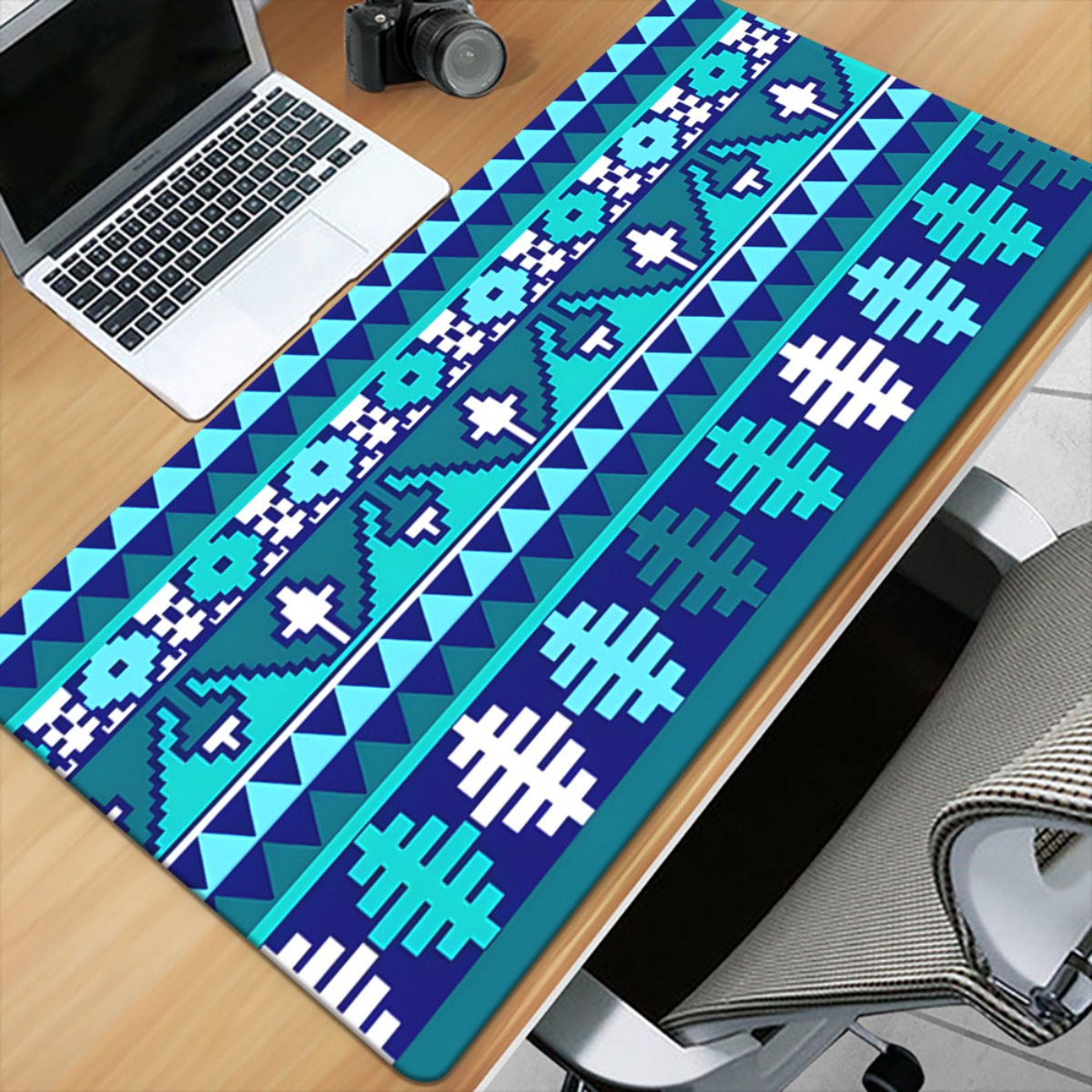 Alas Meja Cetak HD Tribal Blue - Gaming Keyboard Brand ulasan dan harga