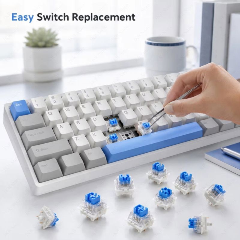 DT21 100Pcs Sakelar Keyboard M - Keyboard Gaming Blue Switch ulasan dan harga